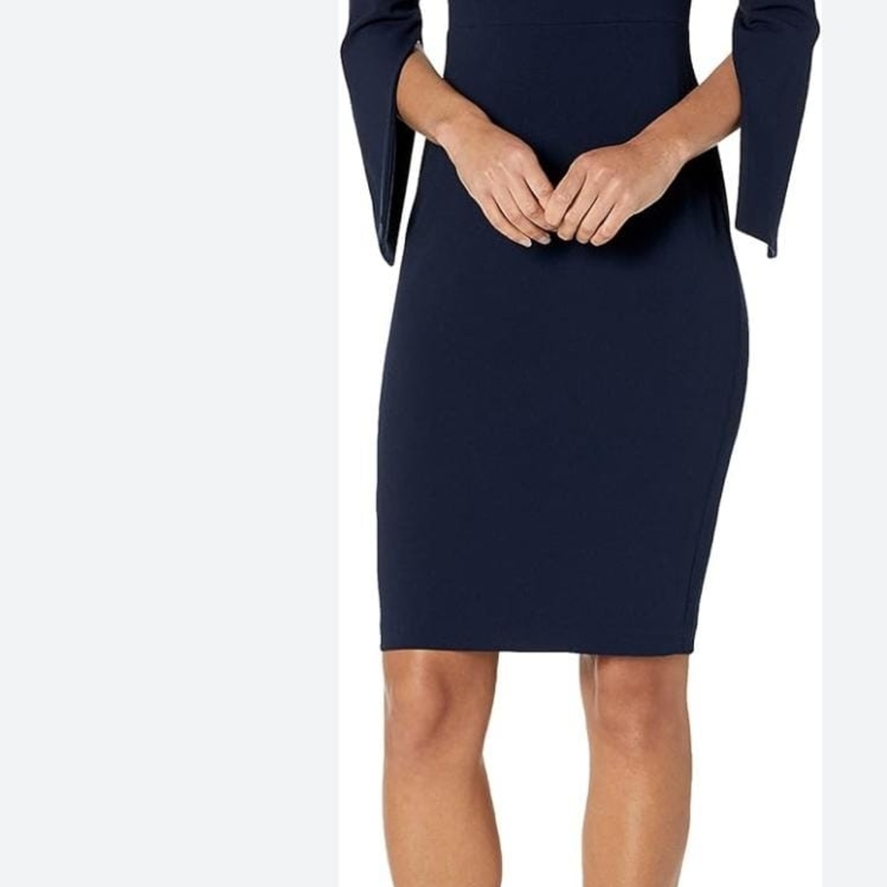 Elegant Navy Blue Women's Dress